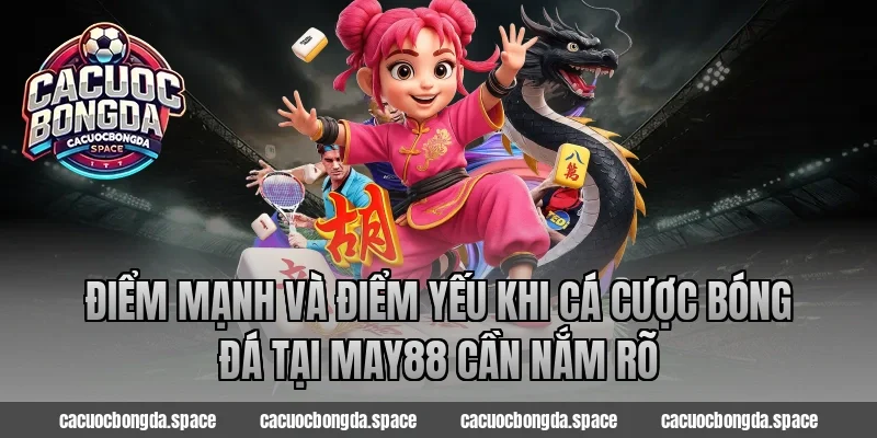 Điểm mạnh và điểm yếu khi cá cược bóng đá tại MAY88 cần nắm rõ